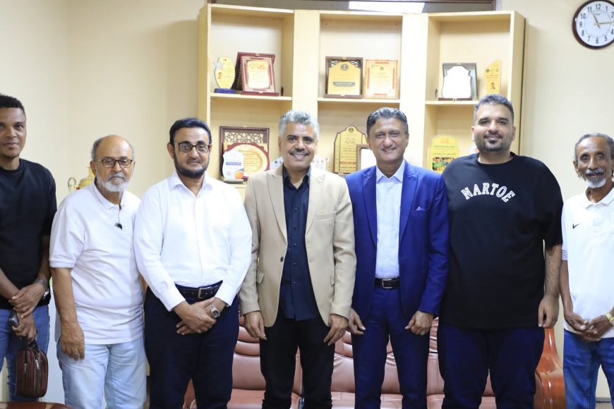 الشاذلي يلتقي بقيادة اتحاد الإعلام الرياضي بعدن