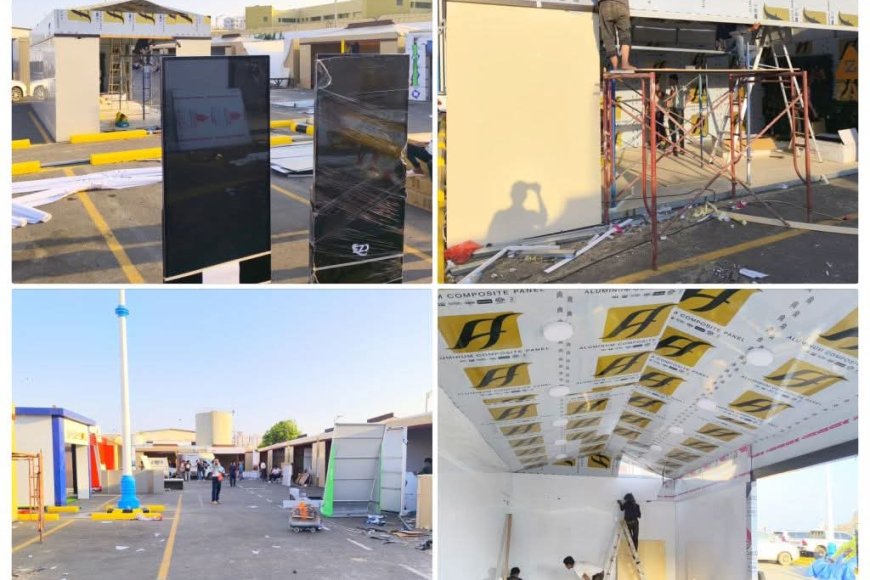 16 ركناً للطاقة الشمسية في قلب عدن مول استعداداً للمؤتمر الوطني الأول للطاقة