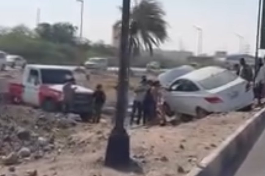 عاجل: السرعة الجنونية تتسبب بحادث مروري جديد على خط إنماء في البريقة بعدن