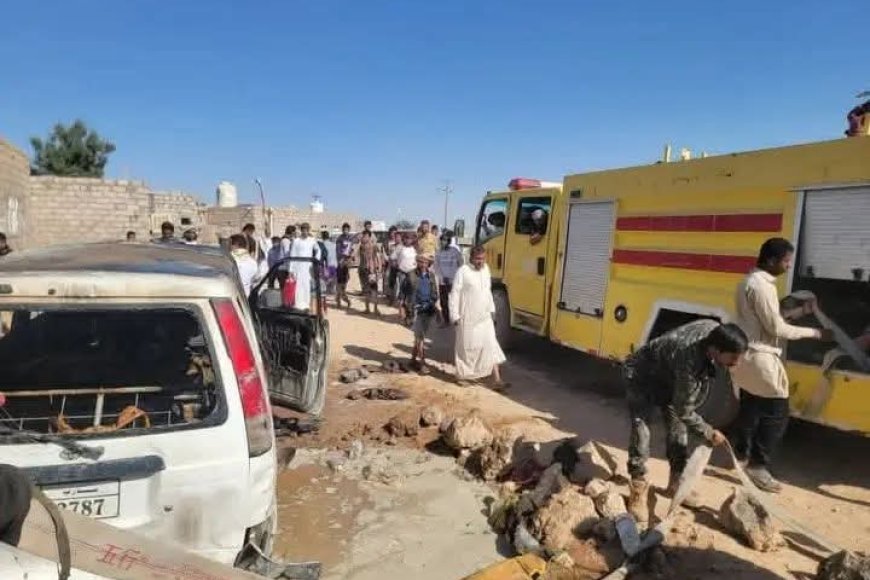 مأساة تهز مأرب… حريق يلتهم باص في الجفينة العليا ويودي بحياة طفلين شقيقين