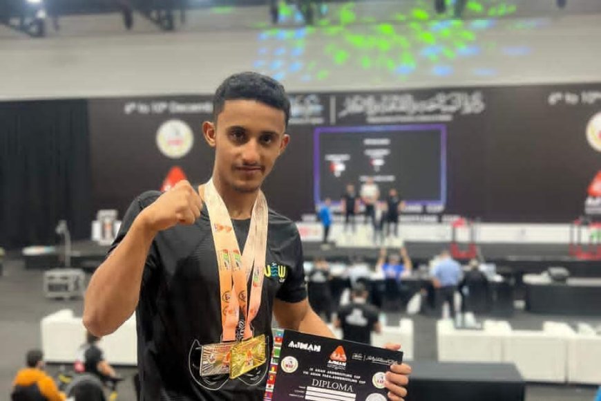 أنس الرفاعي يرفع اسم اليمن عاليًا ويتوّج بإنجاز عالمي في مصارعة الذراع