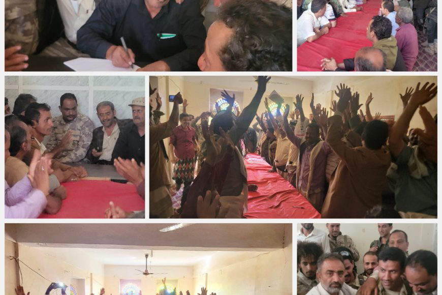 اللجان المجتمعية بمديرية قعطبة تحسم الانتخابات بالتزكية بالاجماع، للشعيبي رئيساً لها.