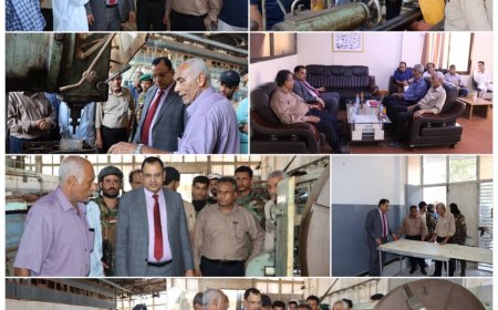 الوزير السقطري يتفقد إعادة تأهيل مرافق هيئة مصائد خليج عدن 