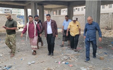 مدير عام المنصورة يتفقد الأعمال الإنشائية بمشروع "بناء مدرسة لذوي الاحتياجات الخاصة وروضة للأطفال" بحي كابوتا