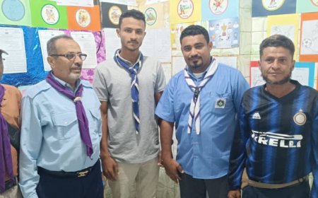 مفوض كشافة الحديدة يزور مفوضية كشافة تعز