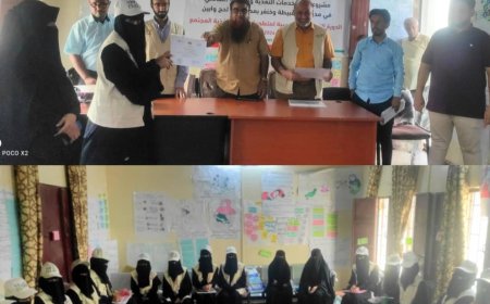 المؤسسة الطبية الميدانية بأبين تختتم دورة تدريبية لمتطوعات صحة وتغذية المجتمع