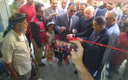 تدشين مخيم عمليات ازلة المياة البيضاء بمدينة السلام سيؤن 