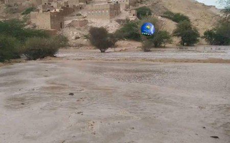 سيول جارفة في حضرموت (صورة)