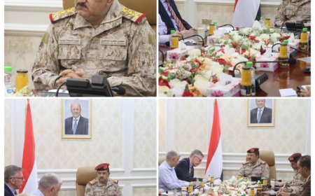 الداعري يلتقي المستشار العسكري للمبعوث الاممي  بالعاصمة عدن