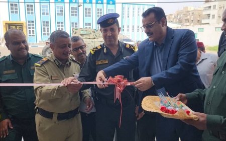 بحضور رئيس المصلحة اللواء سند جميل المحمدي..     *"العامري" و"الداؤودي" يفتتحان مكتب الأحوال المدنية والسجل المدني بمديرية المنصورة*