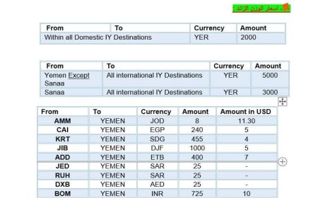 عاجل :خطوة جديدة تتخذها الخطوط الجوية اليمنية على جميع رحلاتها بدءاً من أمس (وثيقة)
