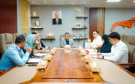 وزير الدولة محافظ العاصمة عدن يبحث أوجه التعاون المشترك مع منظمة "يمن آيد"