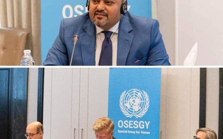 قائد الحراك التهامي والمقاومة التهامية يلتقي بالفريق السياسي للمبعوث الاممي الى اليمن