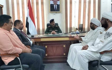 وزير الداخلية يناقش أوضاع الجالية السودانية في اليمن