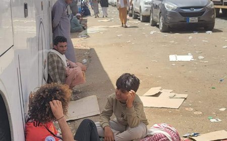 صورة وحدث..مشهد محزن لوضع اليمنيين في منفذ الوديعة الحدودي 