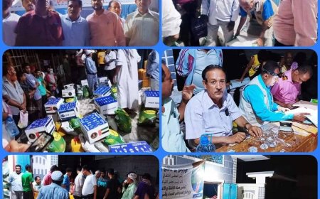 رئاسة انتقالي البريقة تدشن توزيع السلال الغذائية لأسر الشهداء بالمديرية 