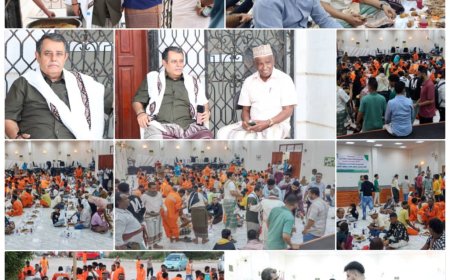 صندوق النظافة ينظم مأدبة افطار جماعي للموظفين والعمال بالعاصمة عدن