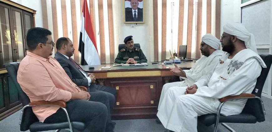 وزير الداخلية يناقش أوضاع الجالية السودانية في اليمن