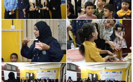 التثقيف الصحي ينفذ فعالية توعوية حول النظافة الشخصية وغسل اليدين