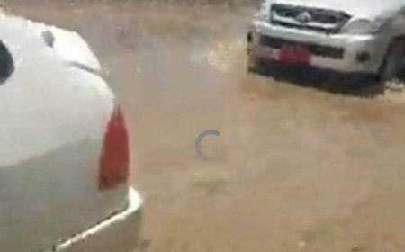 عاجل:مياه الأمطار تغرق كبرى الاحياء في صنعاء (صورة)