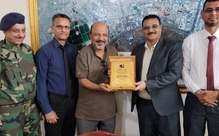 على أغنيته المهداة لشباب نادي أهلي عدن..     "الداؤودي" يكرم الفنان المبدع رامي حامد نبية