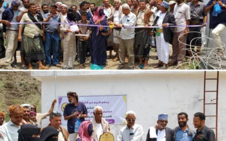 لحج.. تسليم المرحلة الأولى من مشروع مياه كربة في النجيشة بمديرية المقاطرة