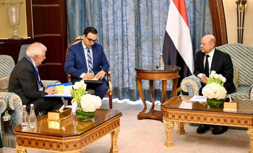 الرئيس العليمي يؤكد حرص المجلس والحكومة على السلام الشامل والعادل..