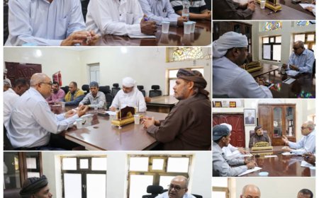 محافظ سقطرى يناقش مع لجنة من وزارة الزراعة والري وضع قطاع الصحة الحيوانية والحجر البيطري في المحافظة