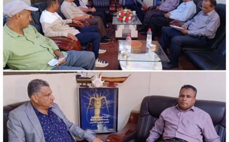 رئيس هيئة مصائد خليج عدن يستقبل   نائب محافظ عدن ومدير عام مديرية المعلا 