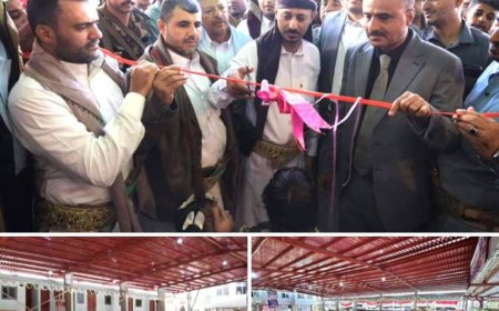 افتتاح سوق الزغروري النموذجي لبيع القات وسط مدينة تعز 