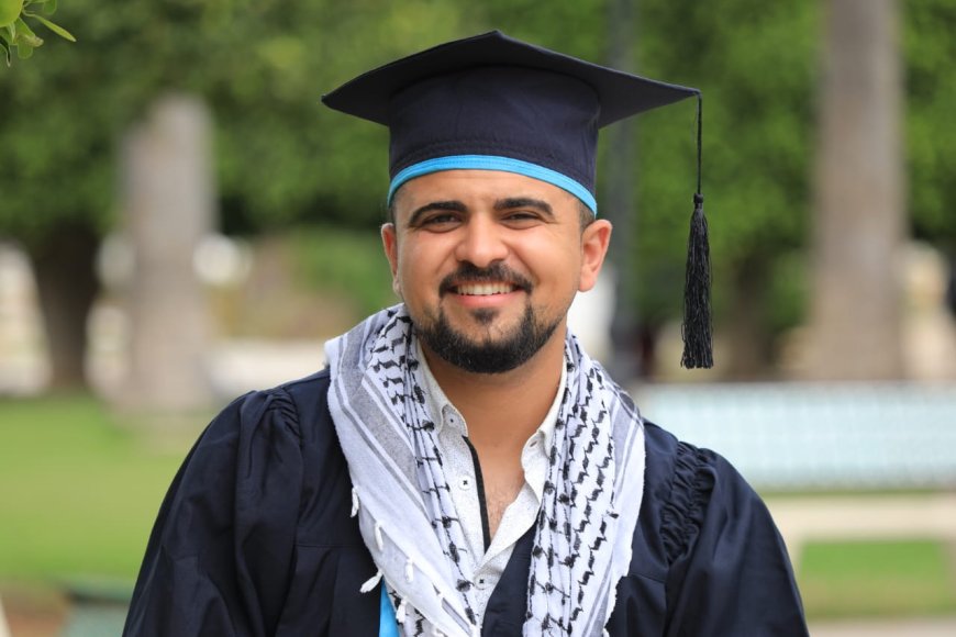 الماجستيرُ بامتيازٍ من جامعةِ منوبة للفلسطيني أحمد كمال القريناوي