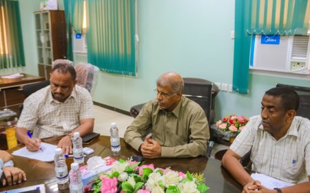 مكتب وزارة الصحة و السكان بحضرموت الساحل يعقد اجتماع موسع لمناقشة الأوضاع الصحية بمديرية غيل باوزير 