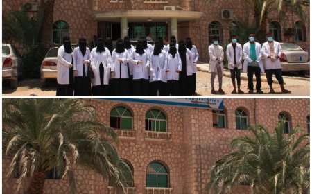 طلاب قسمي المختبرات و التمريض بمعهد أثر العالي للعلوم الصحية بغيل باوزير في زيارة ميدانية لمستشفى المكلا للأمومة و الطفولة و المختبرات المركزية بالمكلا