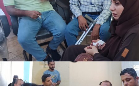 عدن / تنفيذية انتقالي مديرية المنصورة ممثلة بدائرة الشؤون الاجتماعية والعمل تلتقي أعضاء جمعية المعاقين حركيا