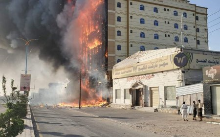 عاجل : حريق هائل يندلع في شبوة
