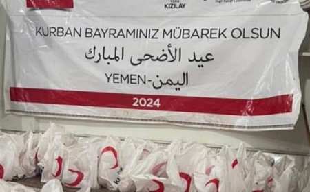 منظمة تجديد توزع أضاحي عيد الأضحى لـ 200 أسرة في عدن بدعم من الهلال الأحمر التركي