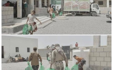 مركز الملك سلمان للإغاثة يوزع 200 أضحية في مديرية المضاربة ورأس العارة بمحافظة لحج