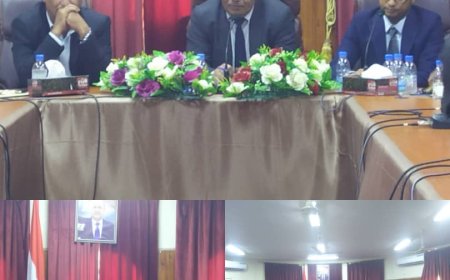 وكيل محافظة حضرموت العامري يلتقي برؤساء الانديه والاتحادات الرياضيه بوادي حضرموت والصحراء