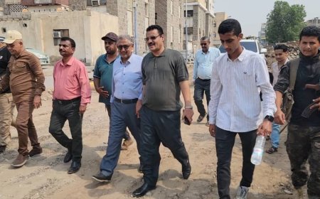 مدير عام المنصورة يدشن مشروع "إستكمال صيانة شارع الحريش إلى تقاطع كورنيش الفنان المرشدي ( ريمي )"