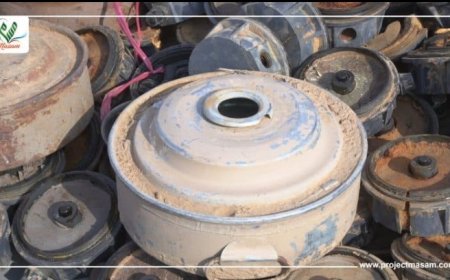 مسام يتلف 580 لغمًا وقذيفة في شبوة، غالبيتهم ألغام فردية محرمة دولية..