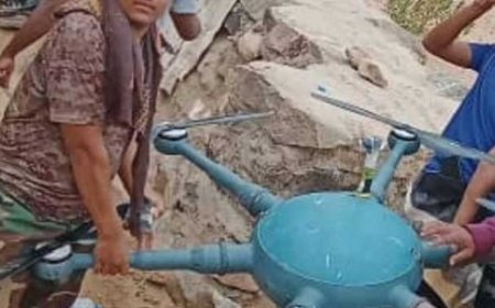 دفاعات قوات العمالقة الجنوبية ودفاع شبوة تسقط مسيرة حوثية في مأرب..