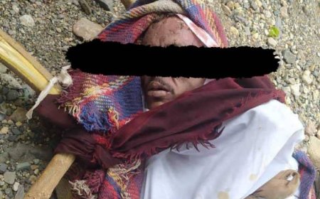 اهالي قرية الزلما في الضالع يعثرون على جثة رجل مجهول الهوية ..