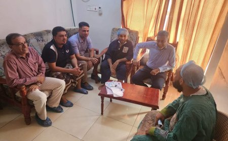بتوجيهات لملس...العاقل والحسيني يطمئنان على أحوال المصابين بانفجار محطة الغاز