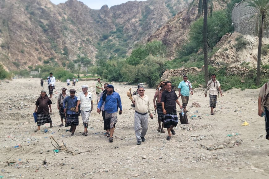 بتكليف من الوزير السقطري ومحافظ لحج.. فريق من وزارة الزراعة والأسماك يتفقد الموا...