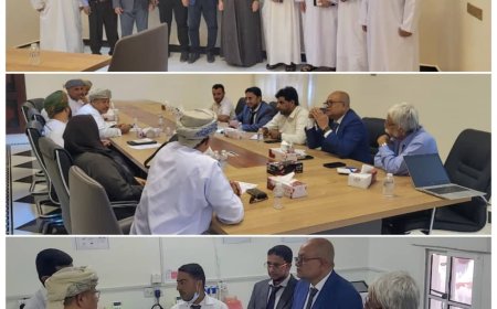 بتكليف من الوزير السقطري      فريق من وزارة الزراعة والأسماك يلتقي بوفد رسمي عماني لمناقشة الاشتراطات الصحية البيطرية لاستيراد و تصدير المواشي والمنتجات الحيوانية 