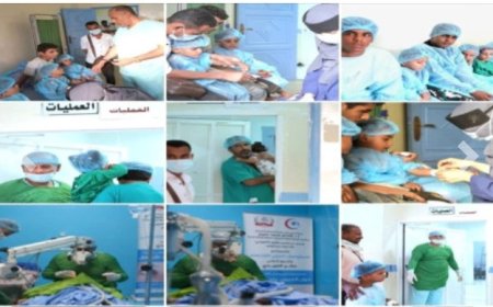 إجراء نحو 14 عملية جراحية بمخيم تصحيح الحول عند الاطفال في عدن...
