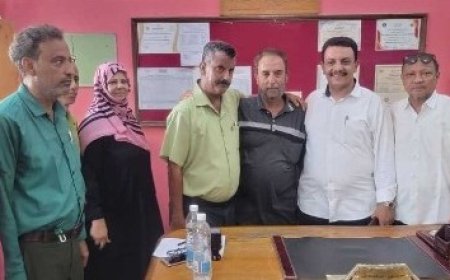 جراء عملية التسليم والإستلام لإدارة التربية والتعليم في مديرية المنصورة بعدن..