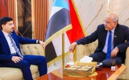 الكثيري يستقبل رئيس الهيئة التنفيذية للمجلس الإنتقالي في المهرة..