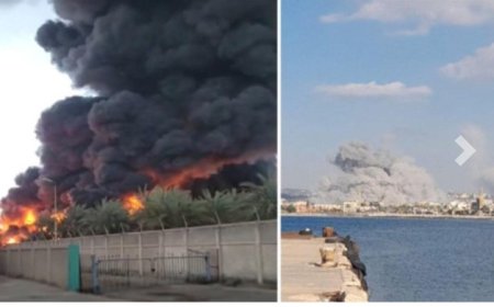 رصد 9 سفن تجارية في مينائي الحديدة ورأس عيسى لحظة الهجوم الإسرائيلي..