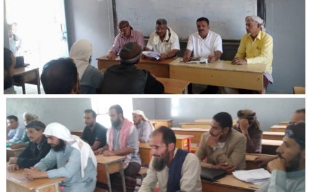 أجتماع مشترك للهيئة التعليمية ومجلس الآباء في مدرسة رخمة بنين بيافع يقر إنطلاق حملة دعم المدرسة*